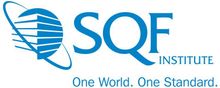 SQF Institute logo with blue stylized globe and “One World. One Standard.” slogan