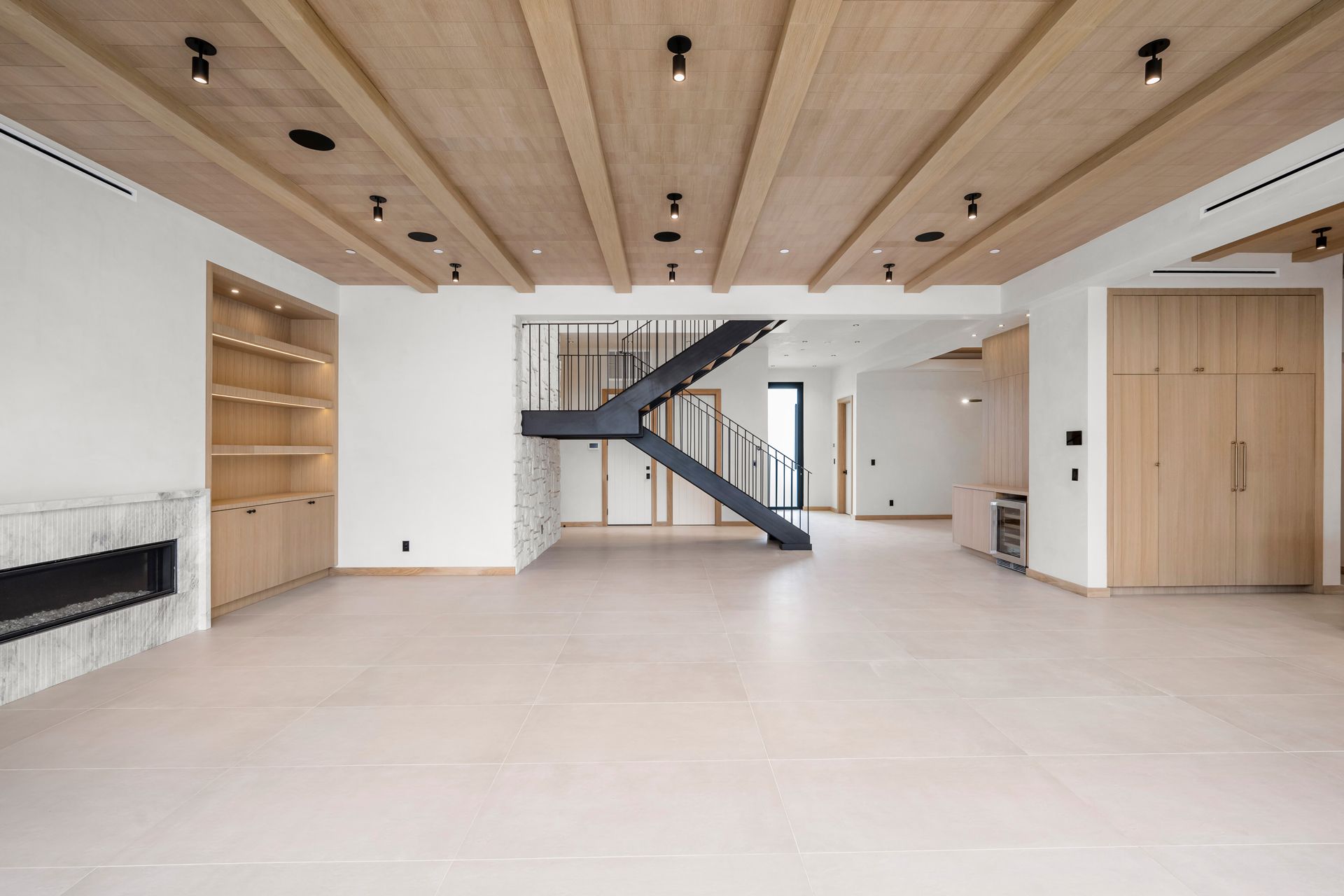 Commercial cleaner polishing fixtures and surfaces after a renovation project
