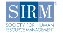 SHRM logo: blue and white letters with “Society for Human Resource Management” beneath.