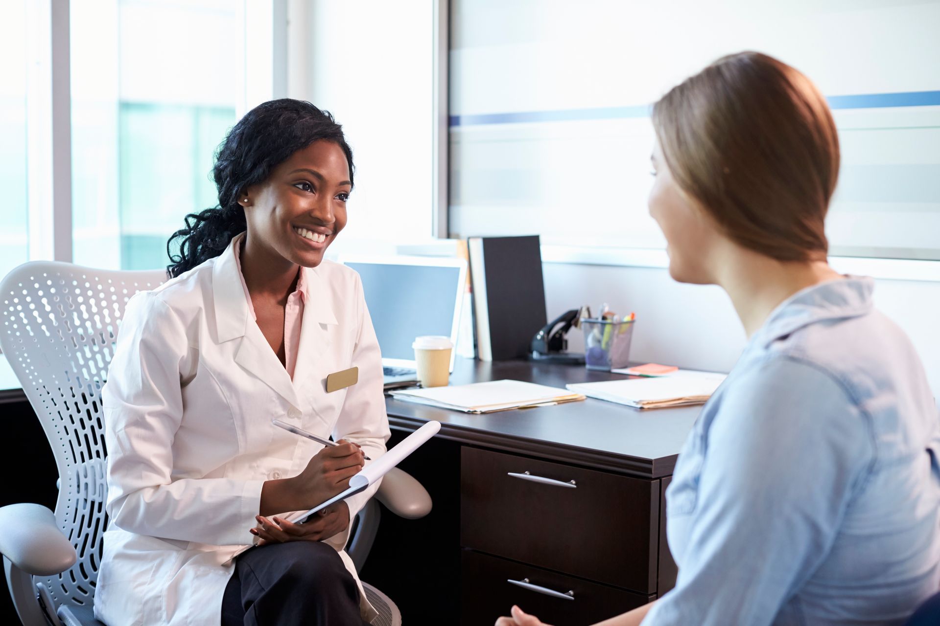 Doctor talking to a patient