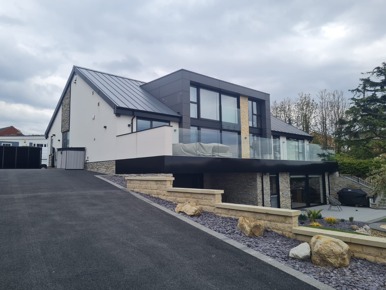 Modern house with external render
