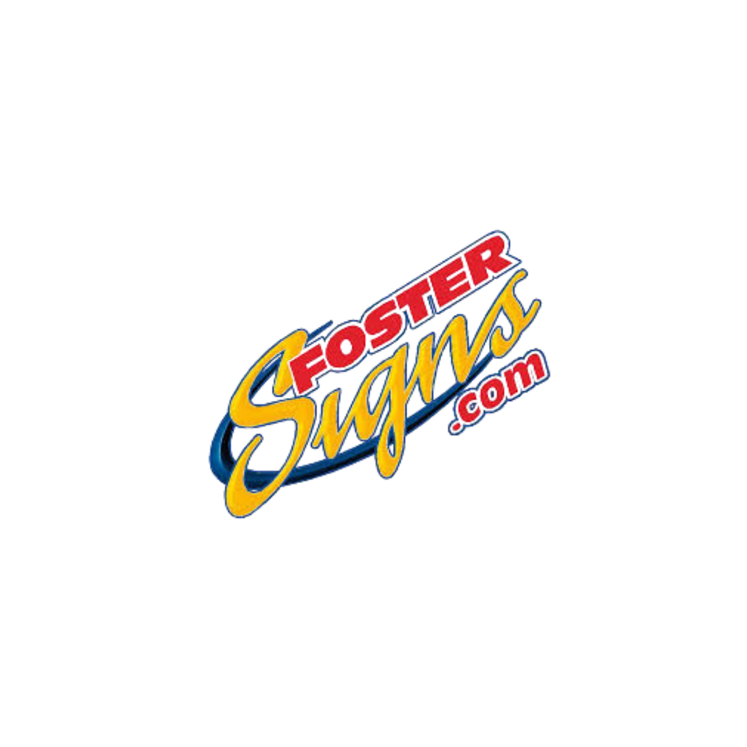 Foster’s Signs logo in yellow, blue, and red on a white background