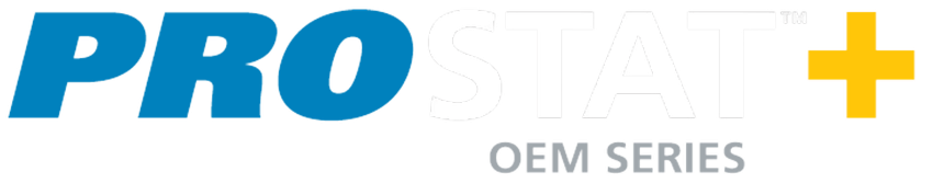 Learn More Blue “PRO” logo with yellow plus sign and gray “OEM SERIES” text on white background