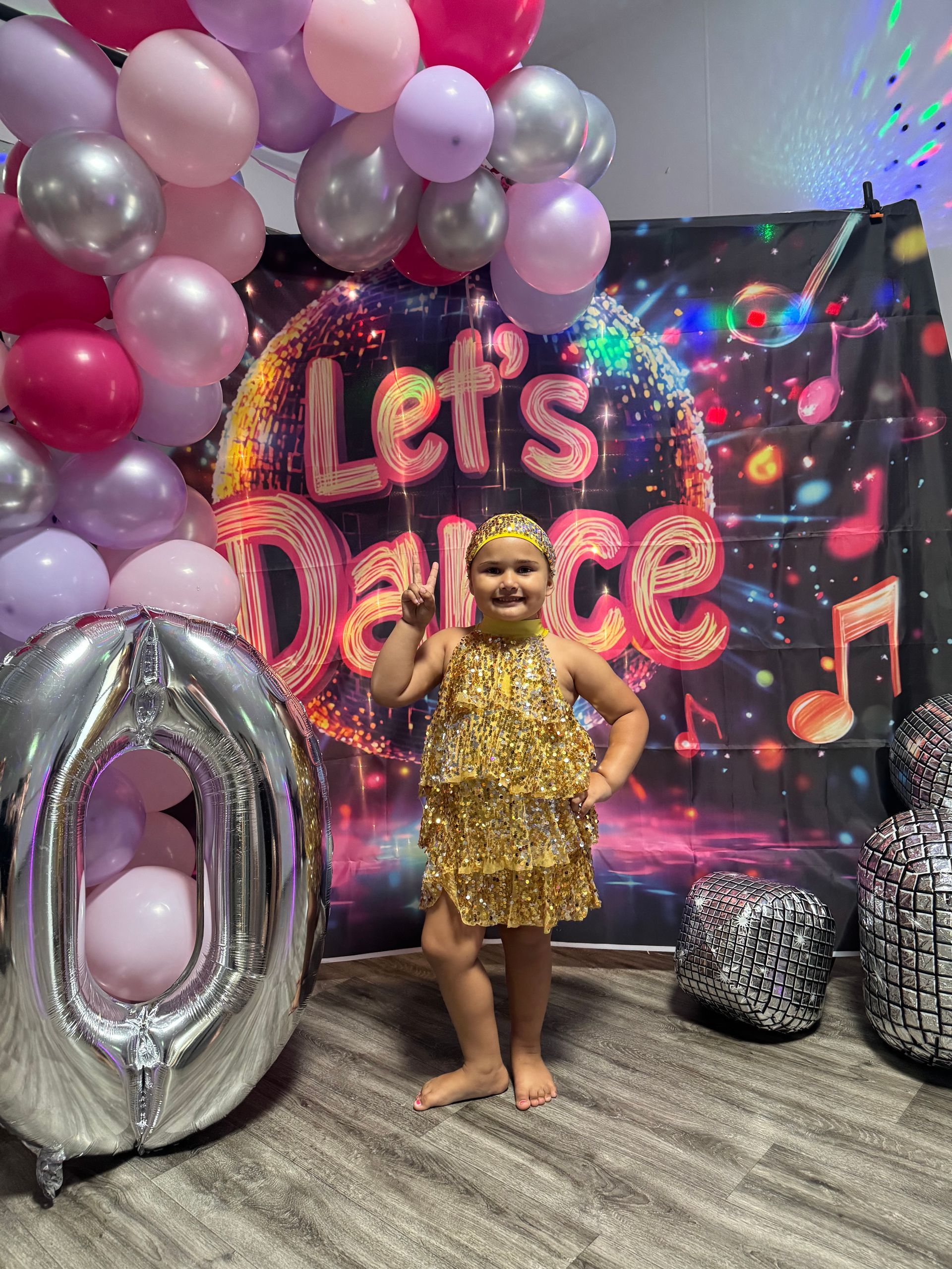 Smiling Dancer in a Sparkly White Leotard and Armbands — Mc Dynamic Studio in Currajong, QLD