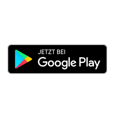 Eine Google Play-Schaltfläche auf weißem Hintergrund.