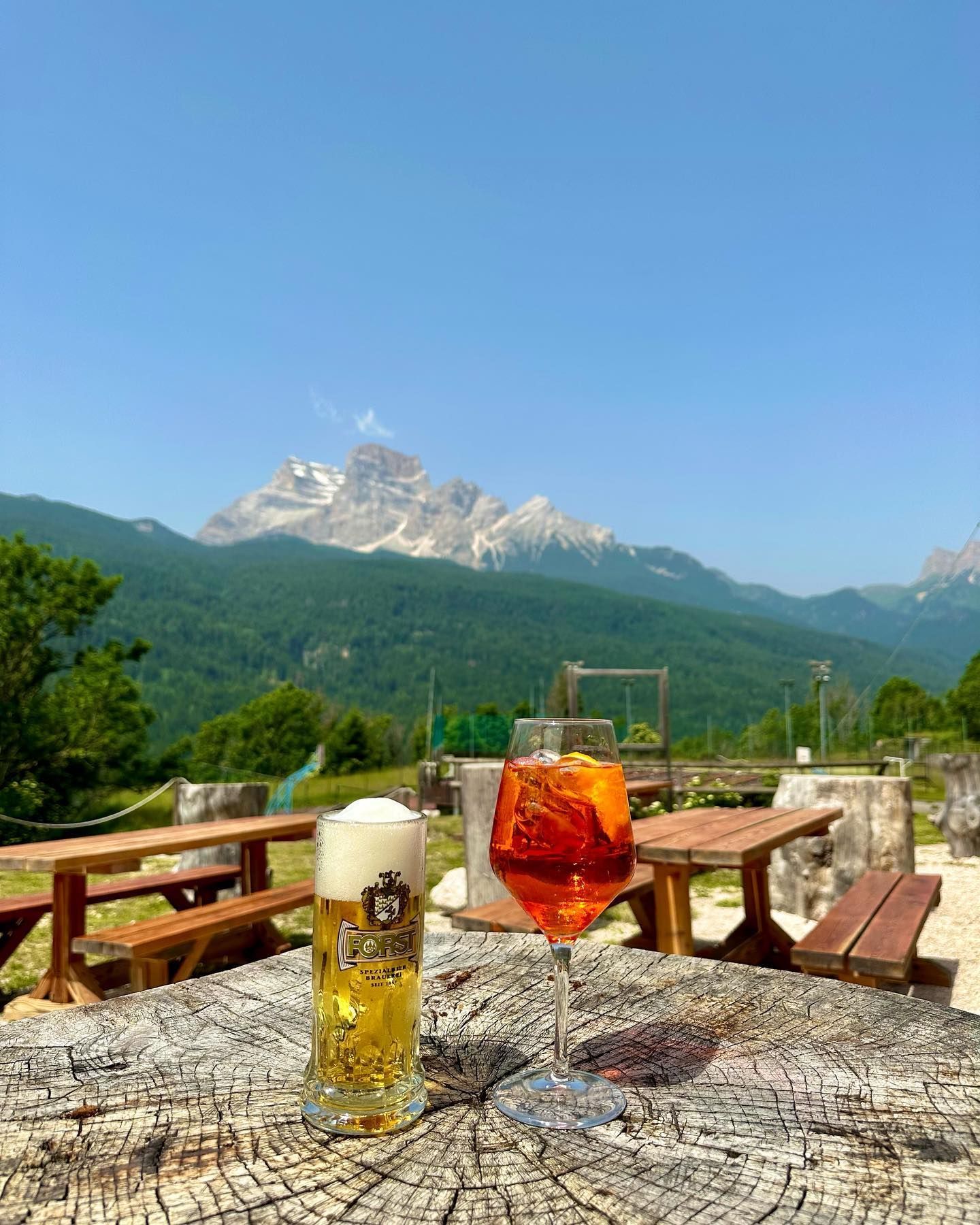 aperitivo con vista montagne