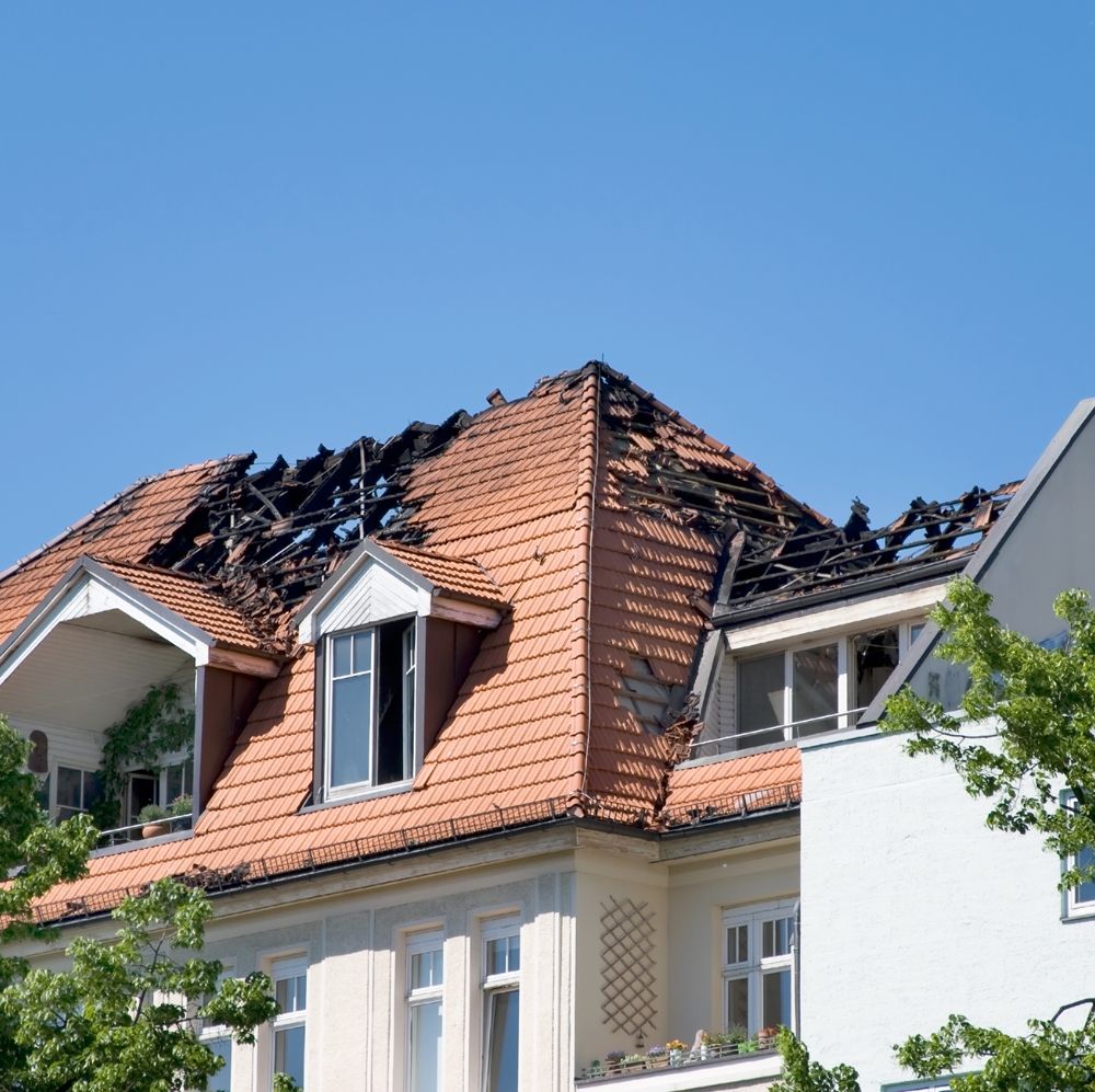 A House Damaged by Fire