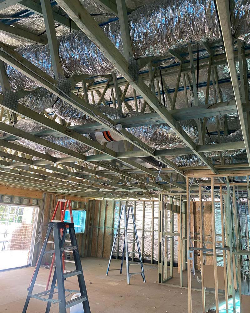 Air Conditioning System Being Installed — Brownlow Electrical Air Conditioning Refrigeration In Wollongong, NSW