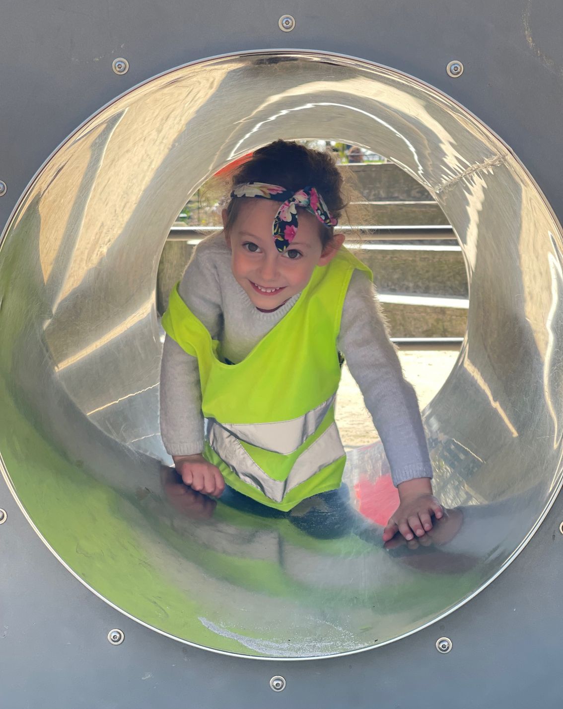 Montessori child in the playground