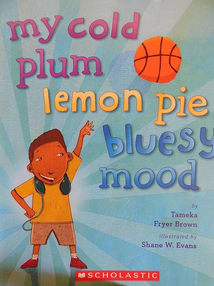 Book cover: A boy with headphones dances under a basketball, titled