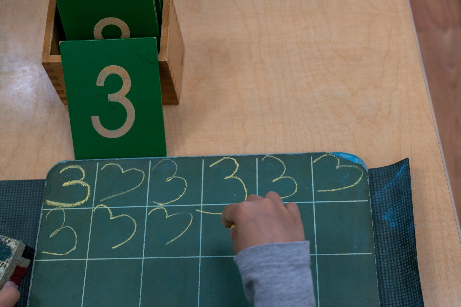 A child writing