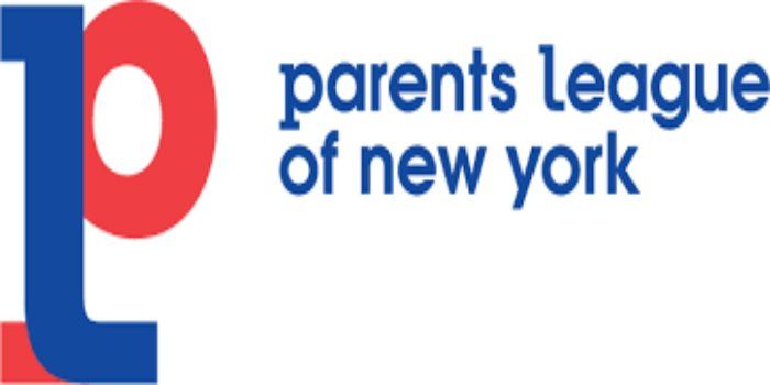 Logo for the Parents League of New York: Blue and red