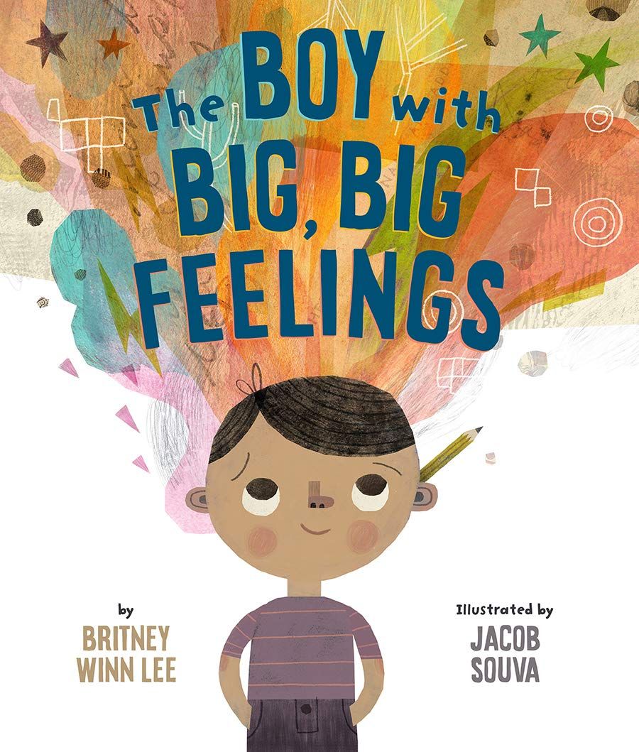 Book cover: boy with brown hair, large feelings explosion above head. Title: