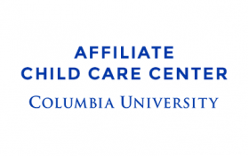 Logo for Affiliate Child Care Center at Columbia University; blue text on white.