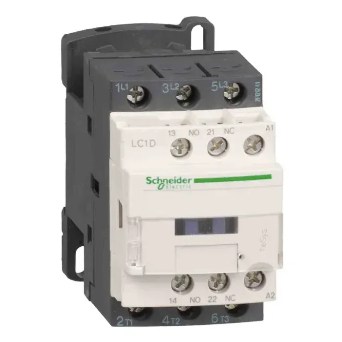 Contactors,  auxiliary contacts, circuit breakers.