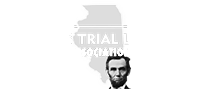 Black-and-white image with a faded silhouette of a U.S. map and Abraham Lincoln's portrait below, overlaid with