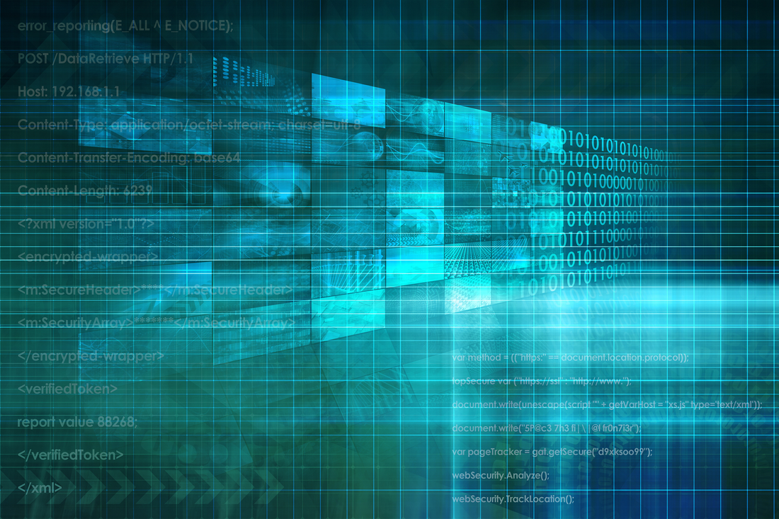 A computer screen with a lot of binary code on it.
