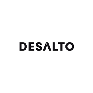 Logotipo DESALTO en negro sobre fondo blanco