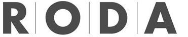 Logotipo de RODA en letras mayúsculas de color gris oscuro sobre un fondo claro.