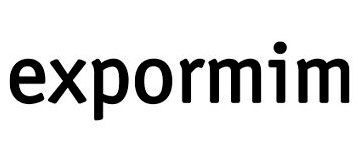 La palabra “expormim” en minúsculas negras sobre un fondo blanco.