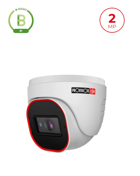 White and red Pro Vision security camera with