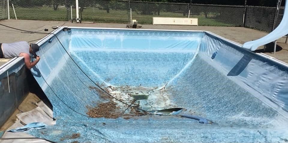 Before Pool Liner Replacement | Southbridge, MA | Elite Pool Service