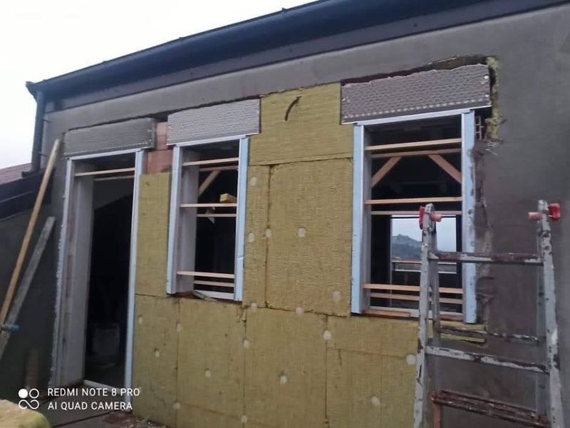 casa con isolamento a cappotto