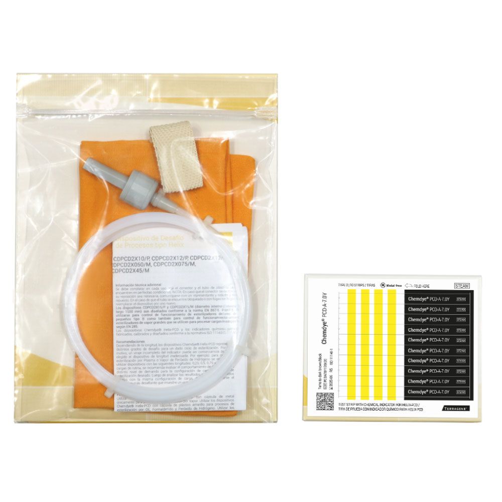 photo of inside of helix test kit sterilisation kit for steam sterilisers.