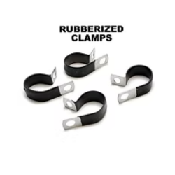 Four rubberized metal clamps with mounting tabs.