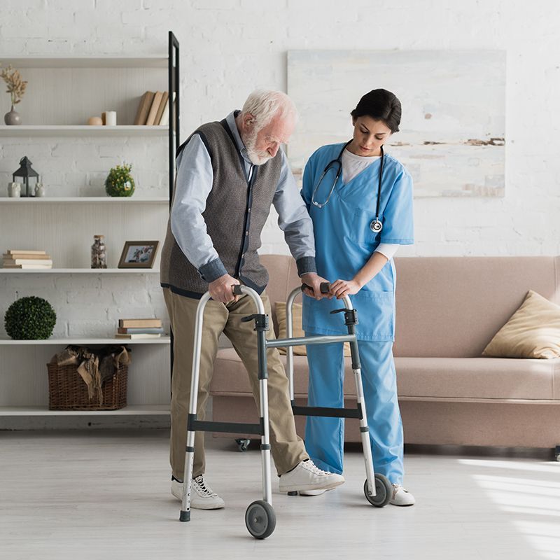 Helper Checking Elder Woman Status Helper Checking Elder Woman Status