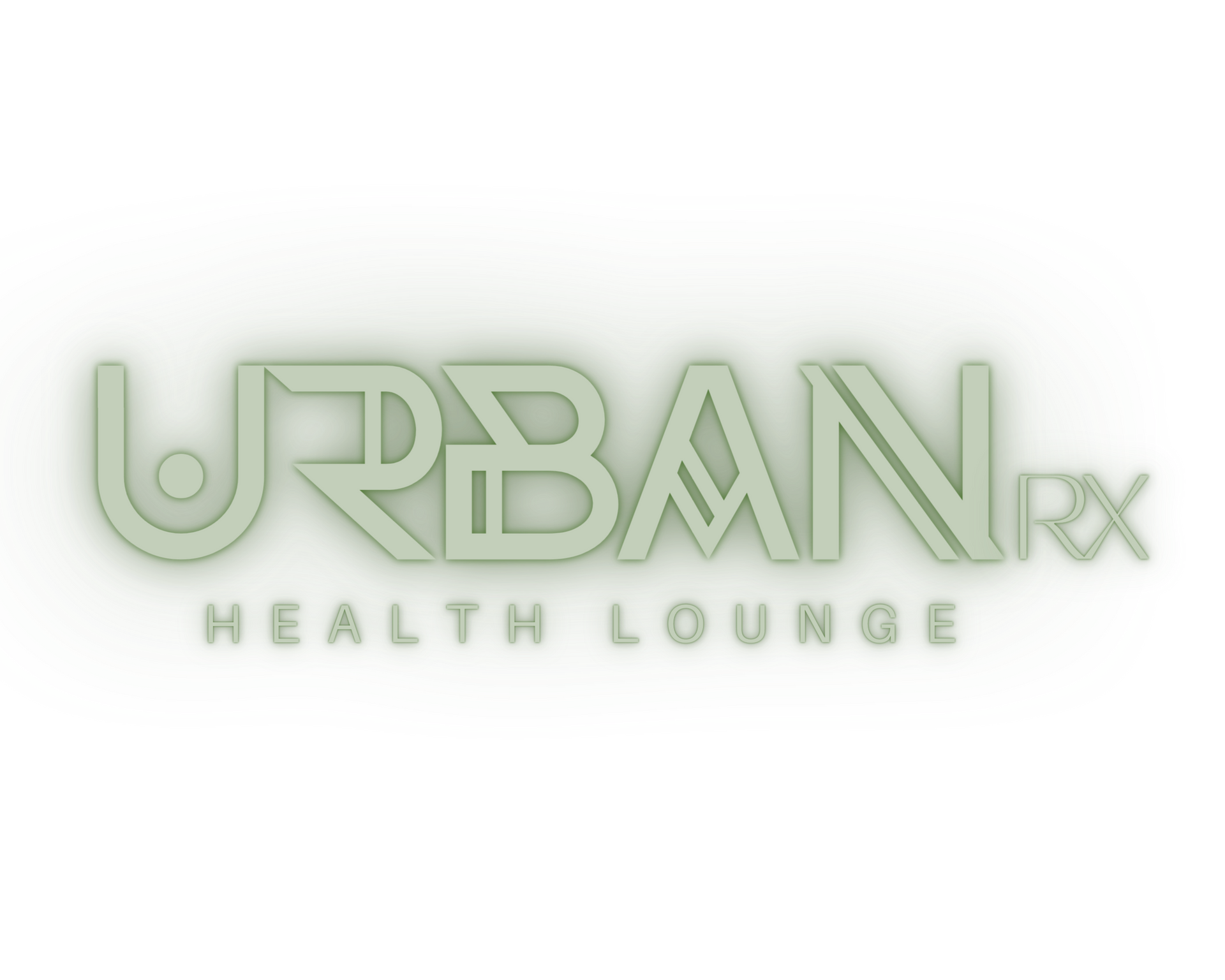 Urbanrx Health Lounge A logo for urban rx health lounge mobile IV services in houston, tx on a white background.