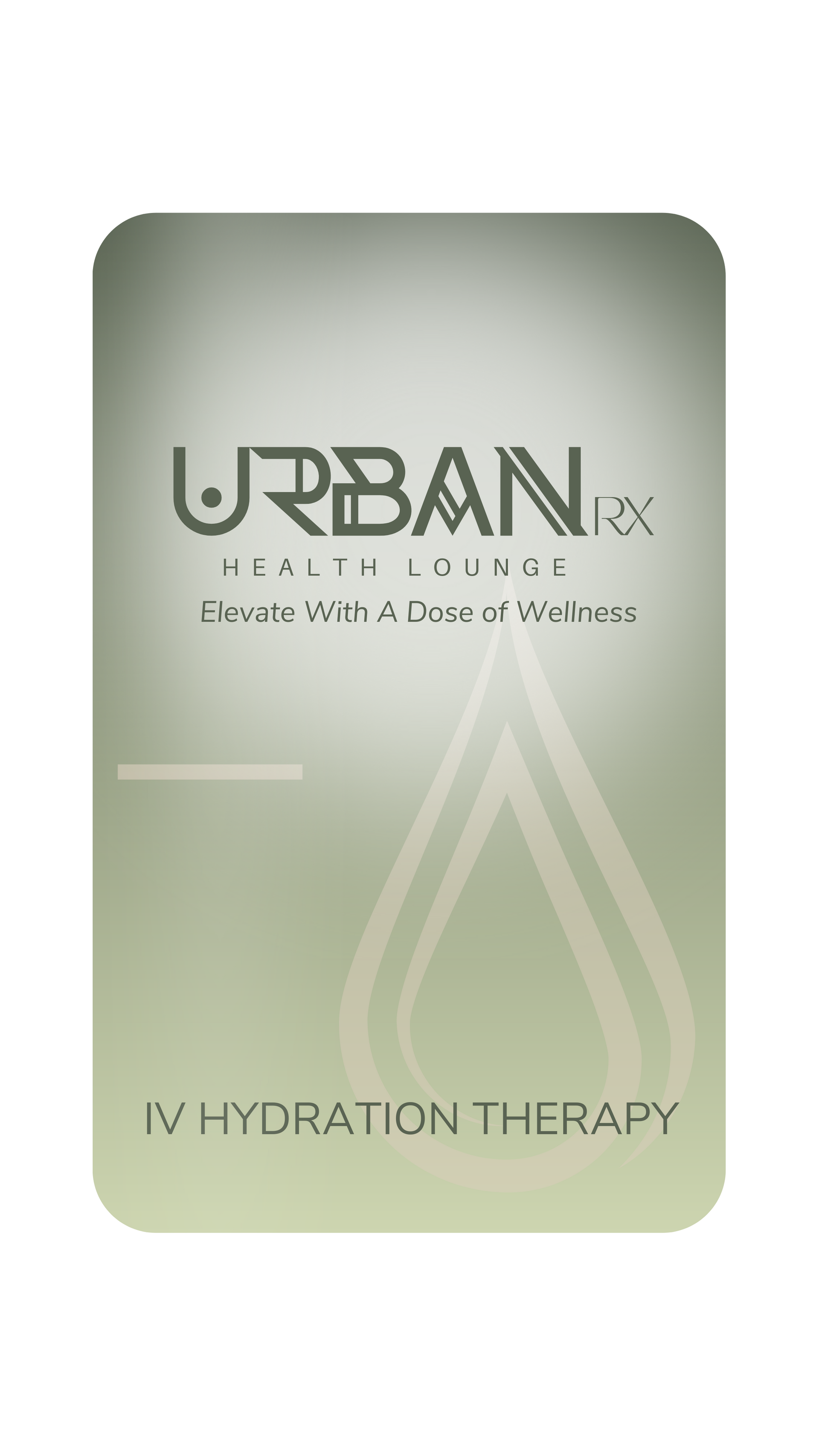 Card for Urban IV Health Lounge, featuring logo and