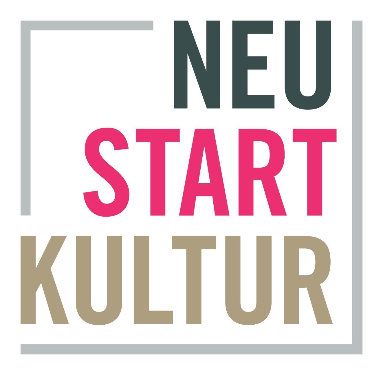 A logo for a company called neu start kultur