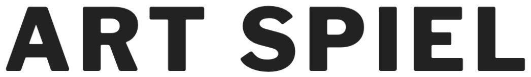 The word artspiel is written in black on a white background