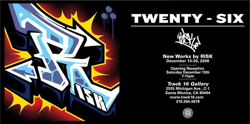 An advertisement for twenty six shows a colorful logo