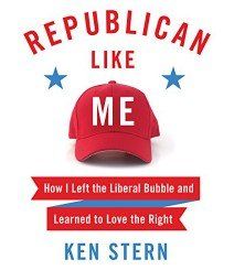 Book cover with red cap reading “ME,” title “Republican Like Me,” by Ken Stern.