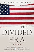Book cover with an American flag and the title “The Divided Era” by Thomas G. DeLuca