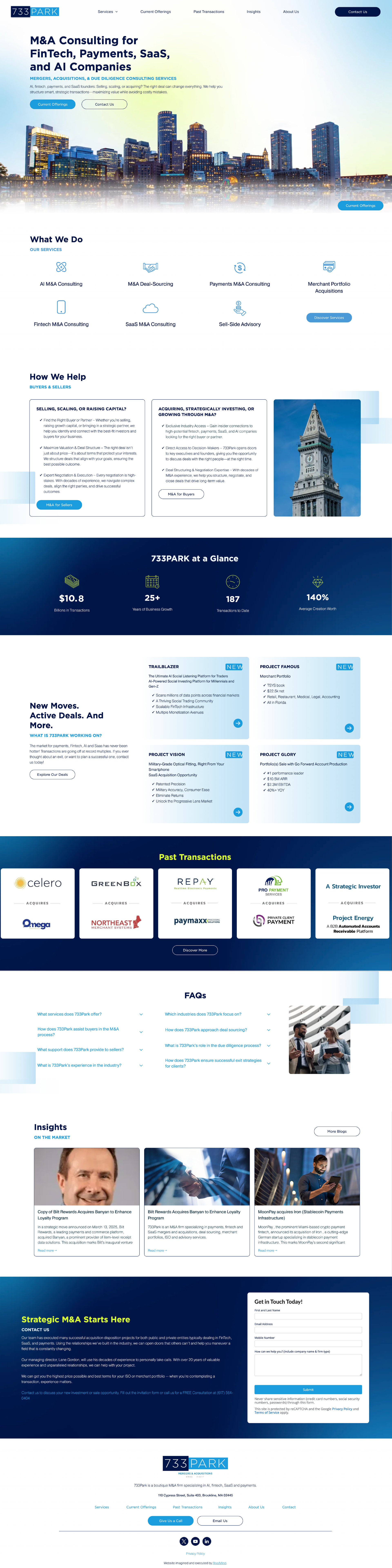 Chinese-language website homepage with blue sky header, navigation bar, product tiles, and a profile card.