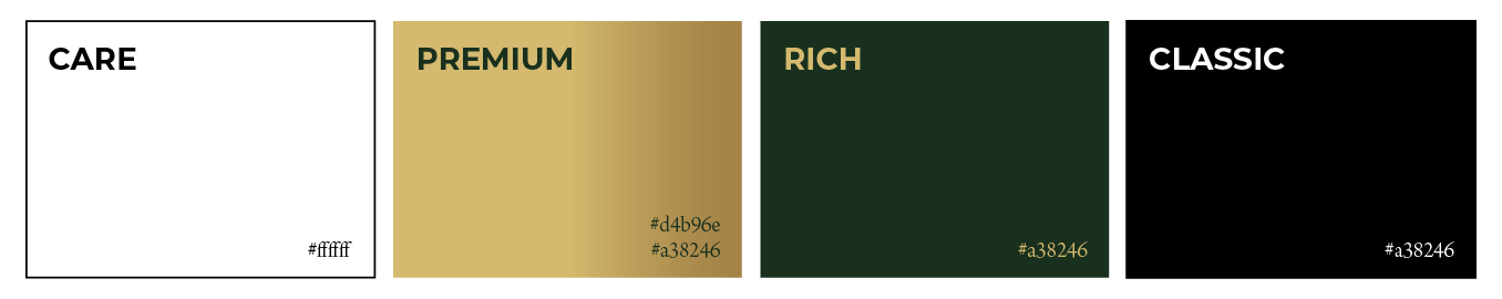 Four color swatches labeled Midnight Teal, Ghost White, Royal Blue, and Crimson with hex codes