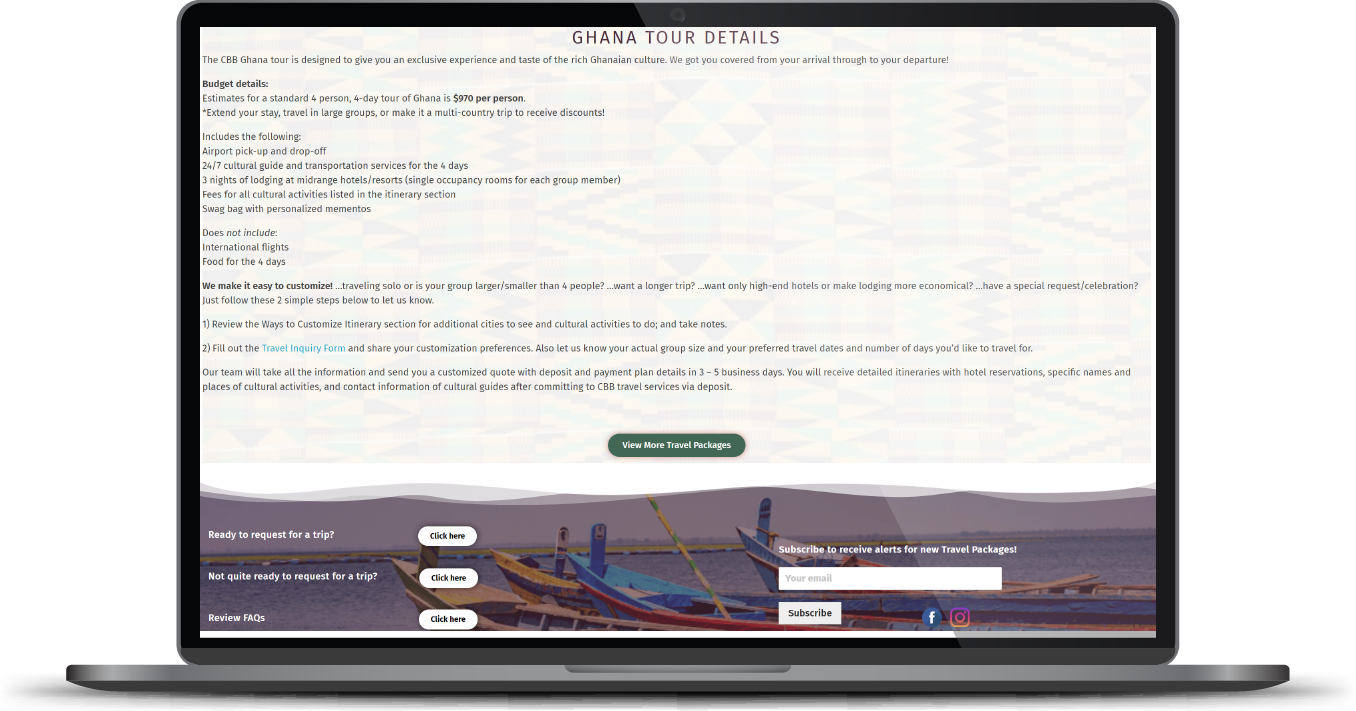 Laptop displaying a code editor and web page over a mountain landscape background with form fields and buttons