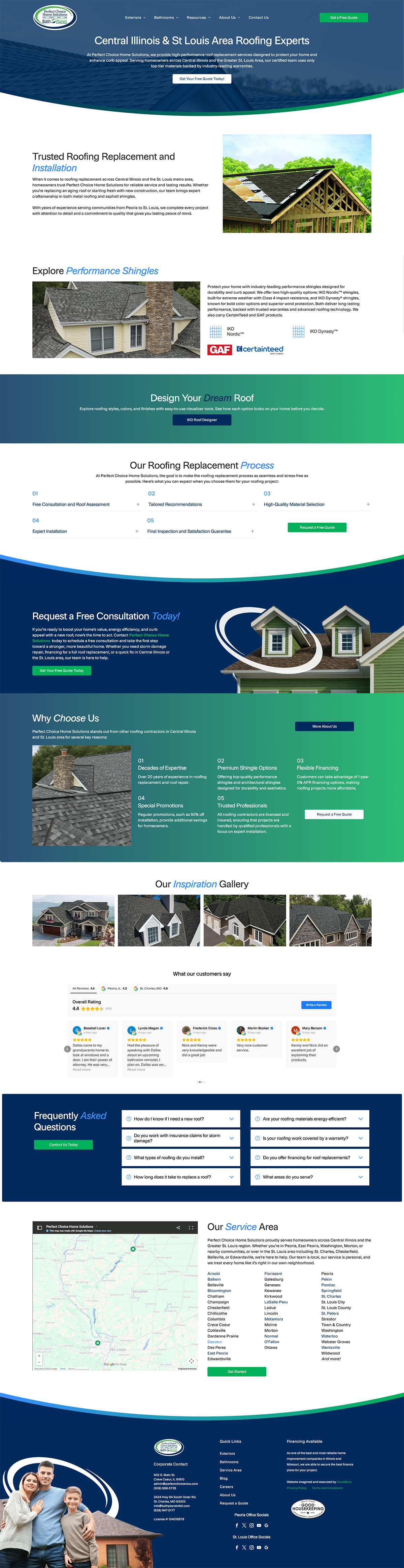 A tall screenshot of a blue-and-green travel website homepage with maps, resort photos, and booking sections
