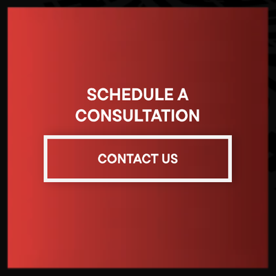 Red consultation banner with a “Contact Us” button on a dark red background