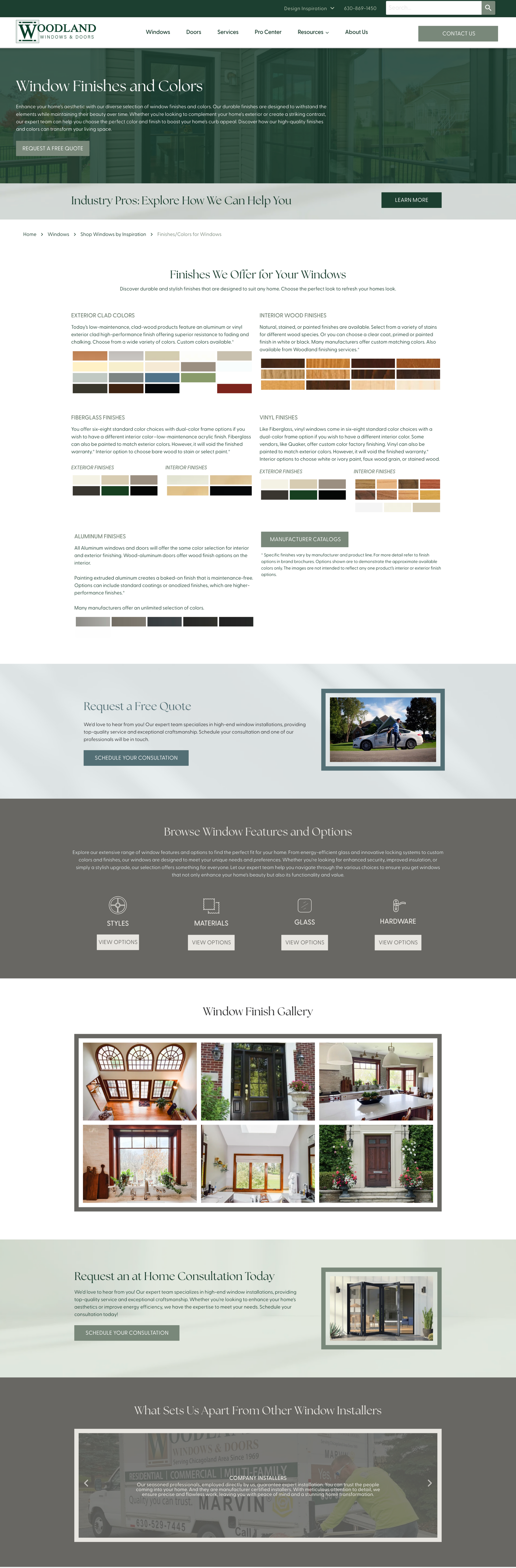 Website homepage screenshot with a green header, product listings, thumbnail images, and a gray footer