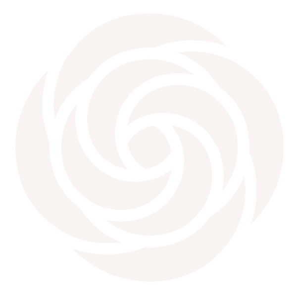 Faint abstract spiral pattern in pale beige on a white background