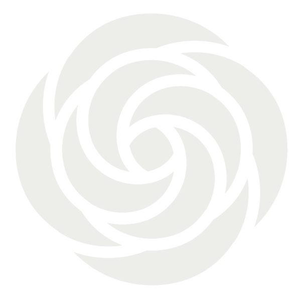Abstract pale green spiral logo on a white background