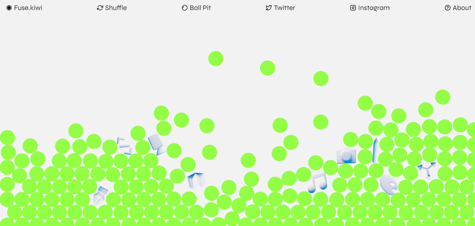 Bright green dots rising above a light gray baseline on a white background, like a simple scatter plot.