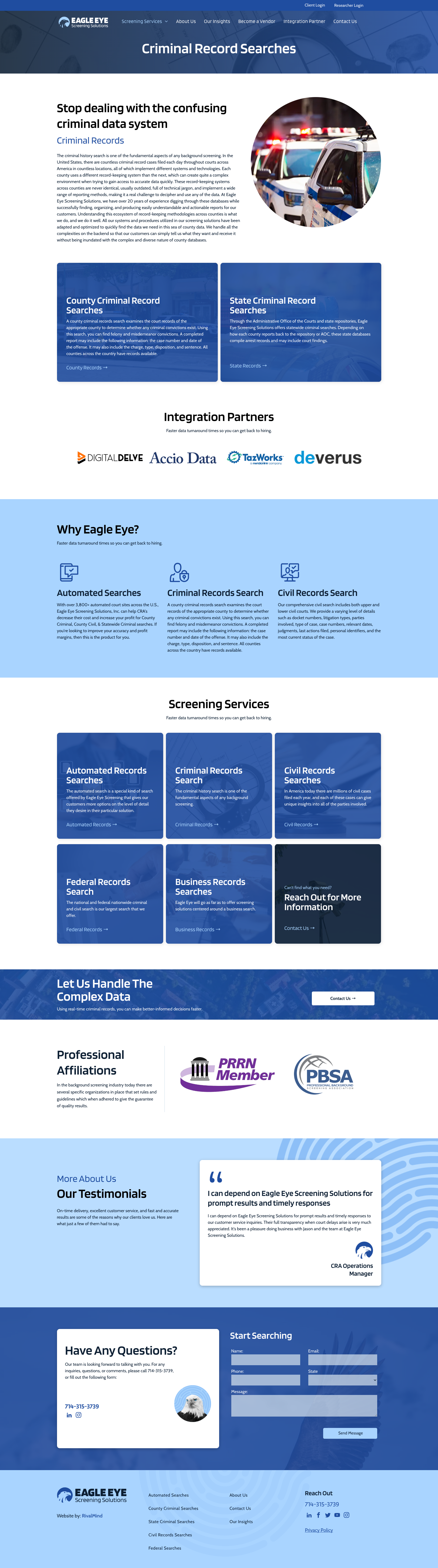 Blue-and-white corporate infographic with text blocks, charts, icons, and a circular photo in a vertical layout