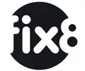 Black circular logo with white “fixe” text and bracket-like shapes on both sides