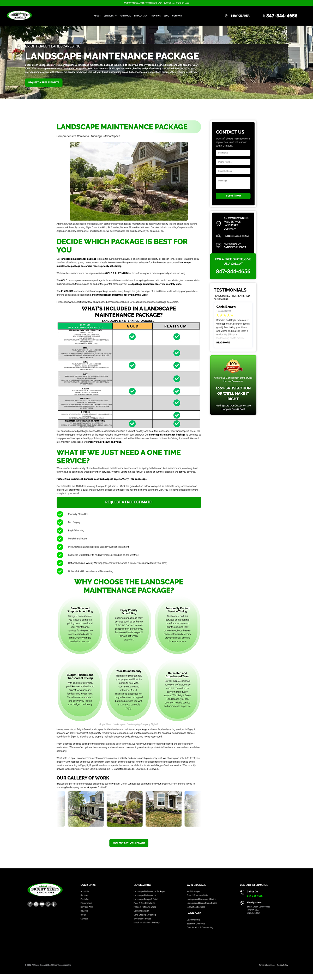 A webpage with green-themed layout, product photo, and pricing details for a garden item