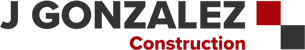 J gonzalez construction logo on a white background